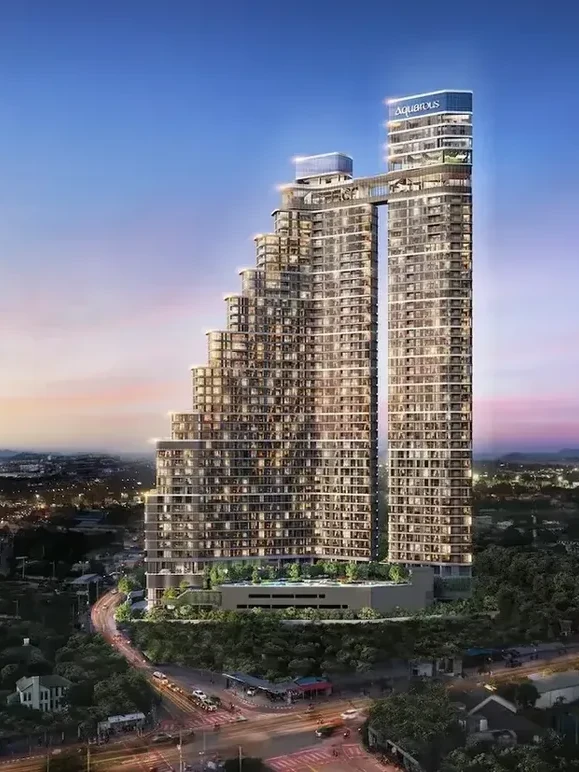 Aquarous beachside high-rise condo development, Jomtien, Pattaya